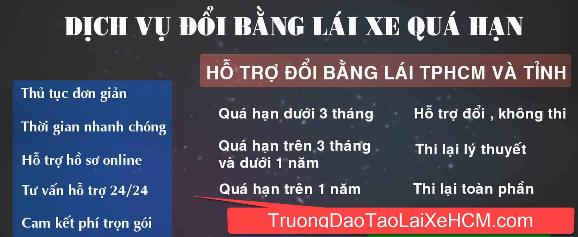 Phí gia hạn gplx 4 bánh, đổi mới bằng lái xe Ôtô Hết Hạn TpHCM 2018