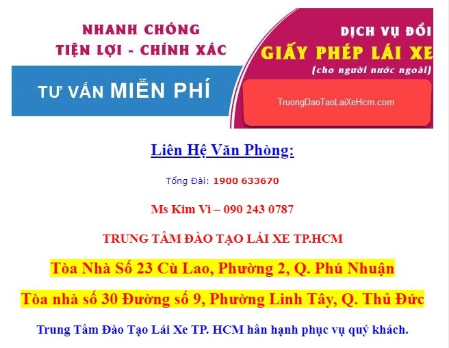 Thủ Tục & Phí Đổi Bằng Lái Xe Thái Lan Sang Việt Nam Tại HCM 4