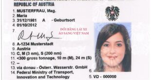 change Austrian driver's license to Vietnam