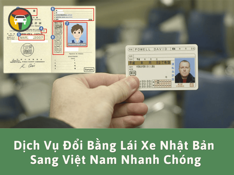 Dịch vụ đổi bằng lái xe Nhật Bản sang Việt Nam
