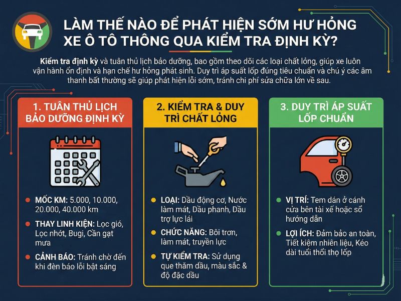 Kinh nghiệm phát hiện sớm các hư hỏng của ô tô