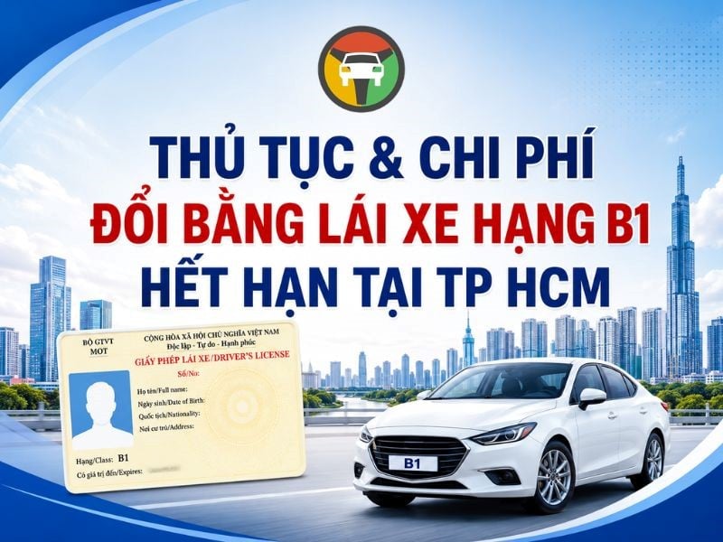 Tìm hiểu thủ tục và chi phí đổi bằng lái xe B1 hết hạn tại HCM