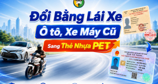 Đổi bằng lái xe cũ sang thẻ PET