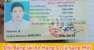 Đổi Bằng Lái Xe Hạng D Cũ Sang Mới (Thẻ Nhựa PET) 27 Đổi bằng lái xe hạng D cũ sang mới (thẻ nhựa PET)
