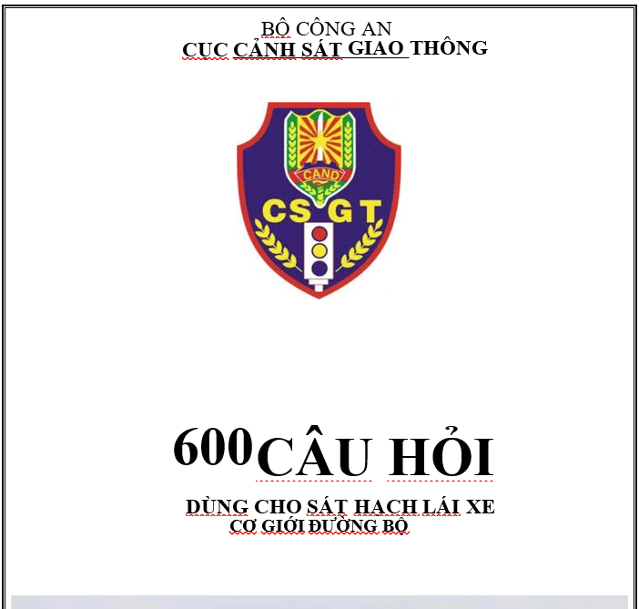600 Câu Hỏi Lý Thuyết & Đáp Án Thi Sát Hạch Lái Xe Ôtô Mới Nhất 312