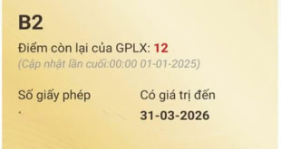 Mức Trừ Điểm Giấy Phép Lái Xe Ô Tô: Quy Định Mới Cập Nhật 2025 1