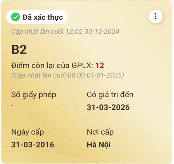 Hệ thống trừ điểm giấy phép lái xe ô tô