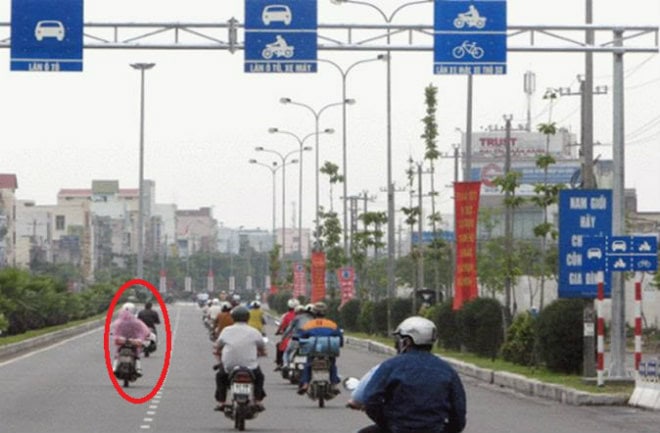 Nguyên nhân điều khiển xe máy đi sai làn đường