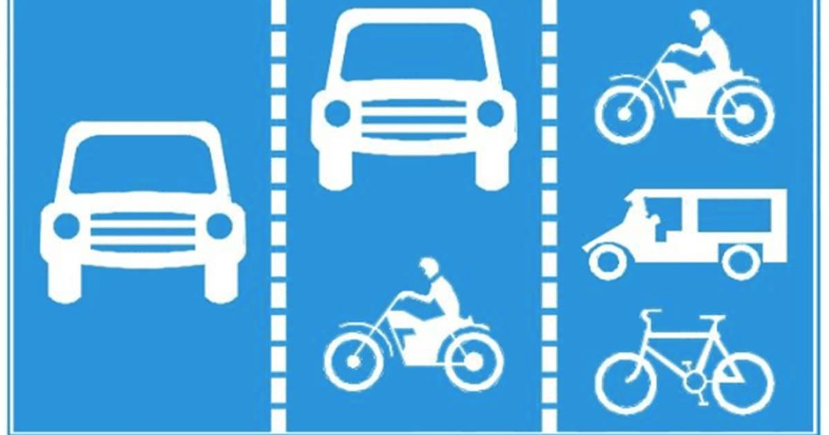 Biển Báo Làn Đường Dành Cho Xe Máy - Nhận Biết R.412d, Lưu Ý Khi Lưu Thông 6 Quy tắc kết thúc hiệu lực phân làn của biển R.412d