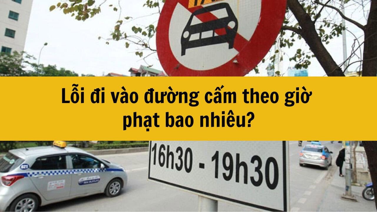Mức phạt khi vi phạm lỗi chạy vào đường cấm giờ
