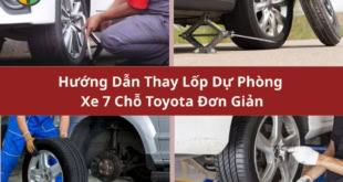 thay lốp dự phòng xe 7 chỗ toyota