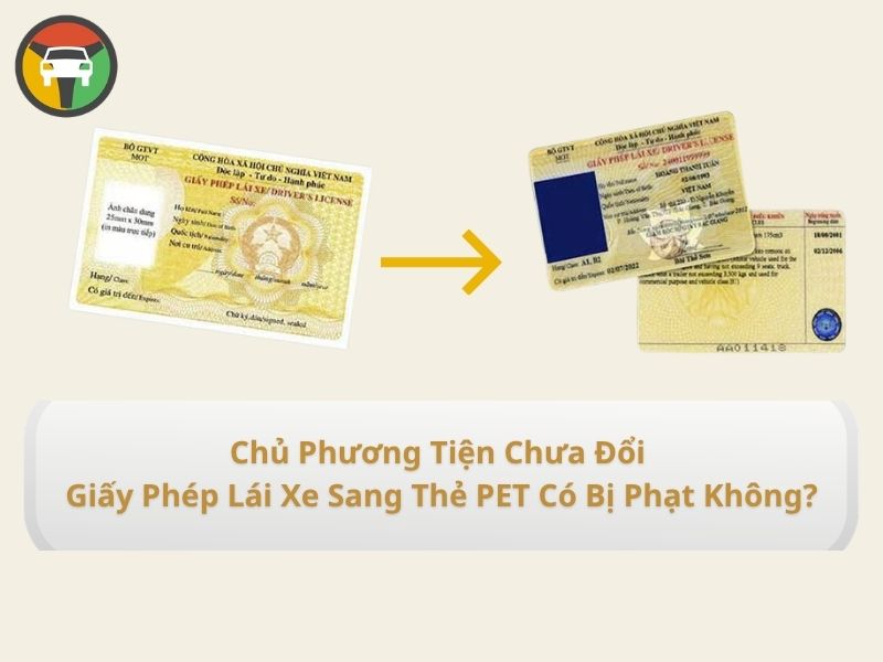 Chưa Đổi Giấy Phép Lái Xe Sang Thẻ PET Có Bị Phạt Không? 5 chưa đổi bằng lái xe sang thẻ pet có bị phạt không