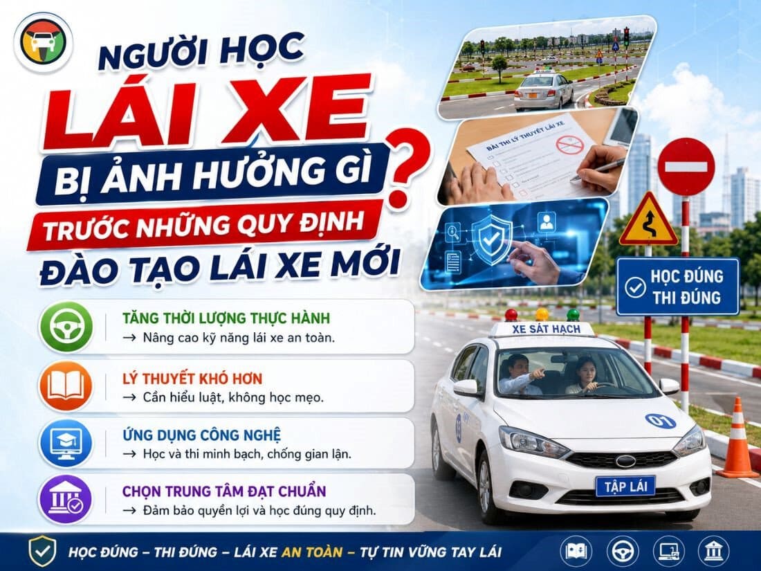 Cập Nhật Thông Tin Đào Tạo Lái Xe Mới Nhất 10 Người học chủ động nâng cao kiến thức, kỹ năng thực hành và thích ứng với quy trình quản lý, sát hạch ứng dụng công nghệ số.