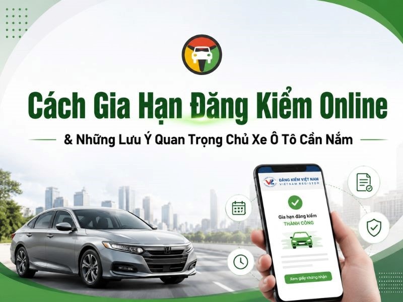 Cách Gia Hạn Đăng Kiểm Online & Những Lưu Ý Quan Trọng Chủ Xe Ô Tô Cần Nắm 8 Cách gia hạn đăng kiểm online