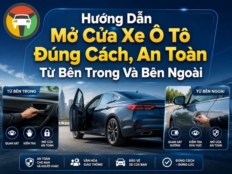 Hướng Dẫn Mở Cửa Xe Ô Tô Đúng Cách, An Toàn Từ Bên Trong Và Bên Ngoài 7 Hướng dẫn mở cửa xe ô tô đúng cách, an toàn
