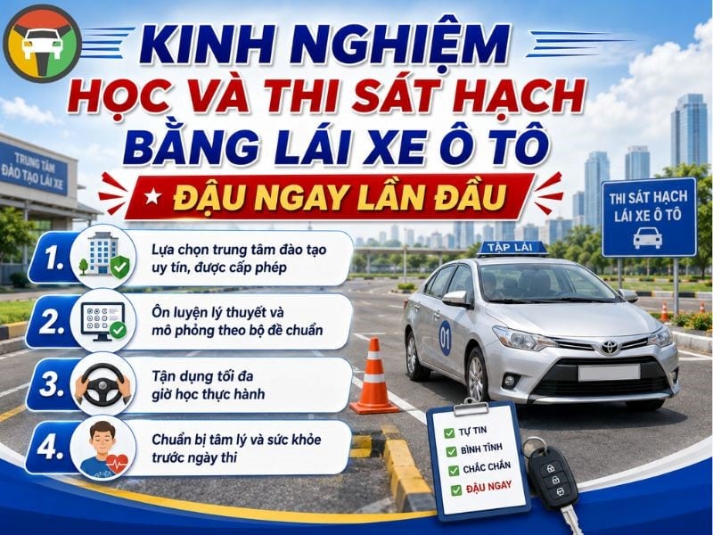 Quy Trình Học Thi Sát Hạch Bằng Lái Xe Ô Tô Mới Nhất 10 Kinh nghiệm học và thi GPLX ô tô