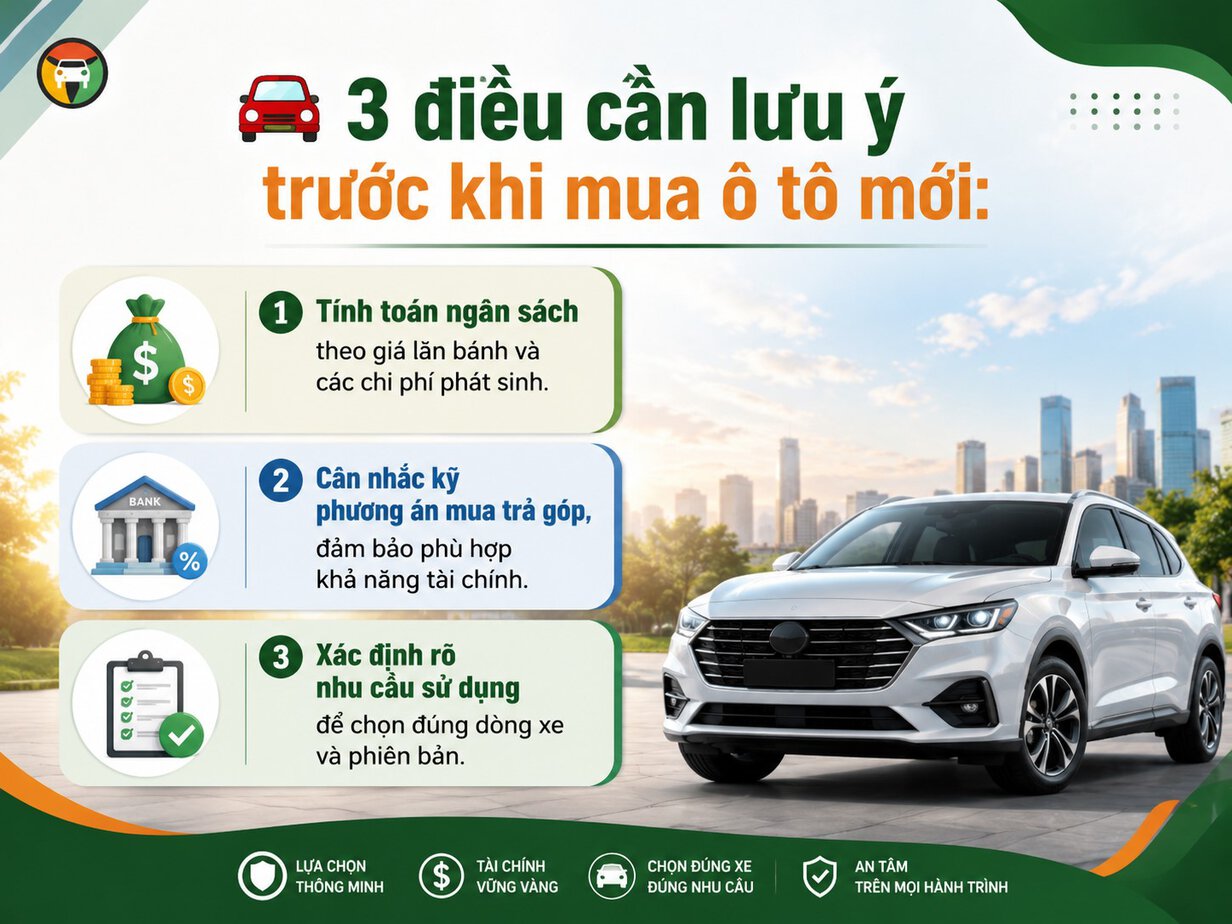 Cần Lưu Ý Những Gì Khi Mua Xe Ô Tô Mới Tránh Rủi Ro? 7 Những lưu ý quan trọng trước khi mua xe ô tô mới