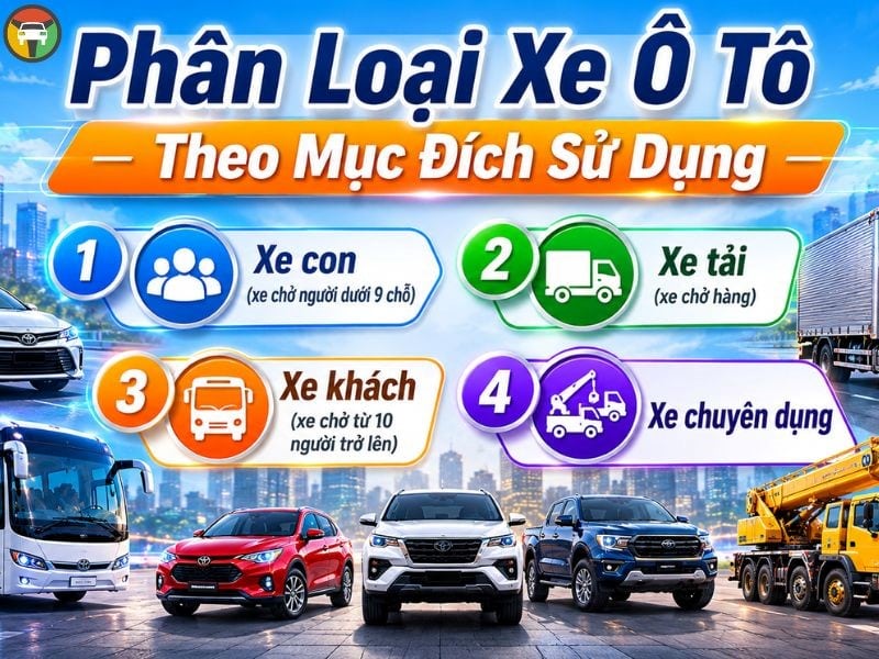 Cách Phân Loại Xe Ô Tô Phổ Biến Nhất Hiện Nay 9 Phân loại xe ô tô theo mục đích sử dụng