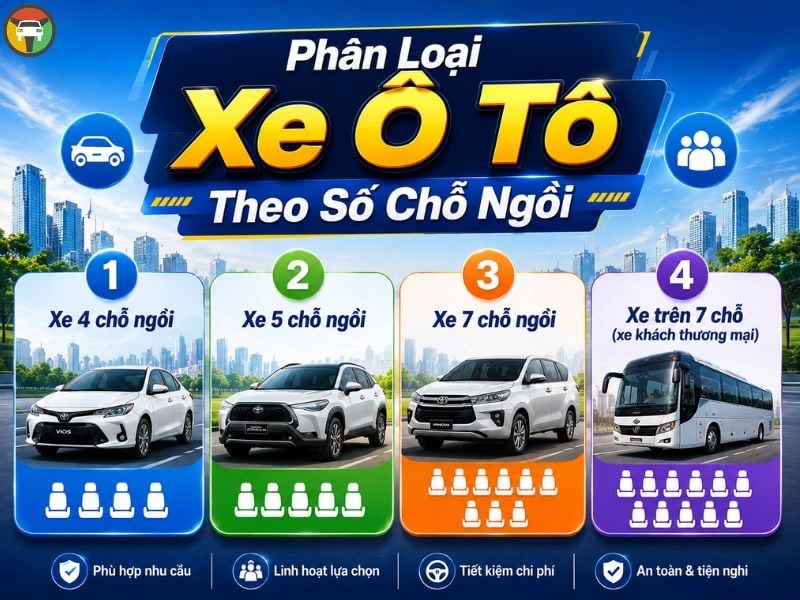 Cách Phân Loại Xe Ô Tô Phổ Biến Nhất Hiện Nay 10 Phân loại xe ô tô theo số chổ ngồi