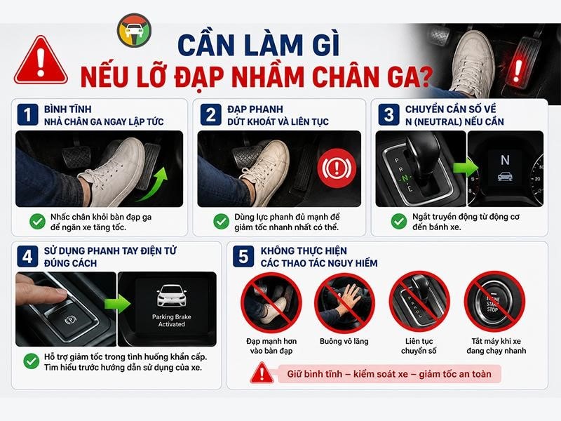 Kinh Nghiệm Tránh Đạp Nhầm Chân Ga Xe Ô Tô Cho Tài Mới 18 Cách xử lý khi đạp nhầm chân ga
