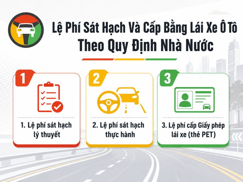 Chi Phí Học Lái Xe Ô Tô Bao Nhiêu Tiền? 6 Các khoản lệ phí cấp bằng lái xe ô tô theo quy định nhà nước