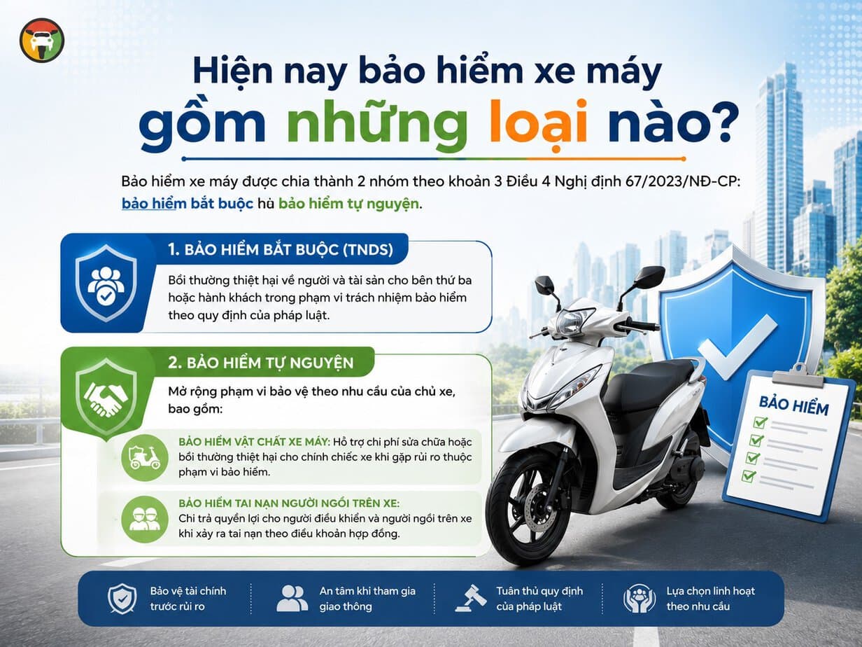 Các loại bảo hiểm xe máy