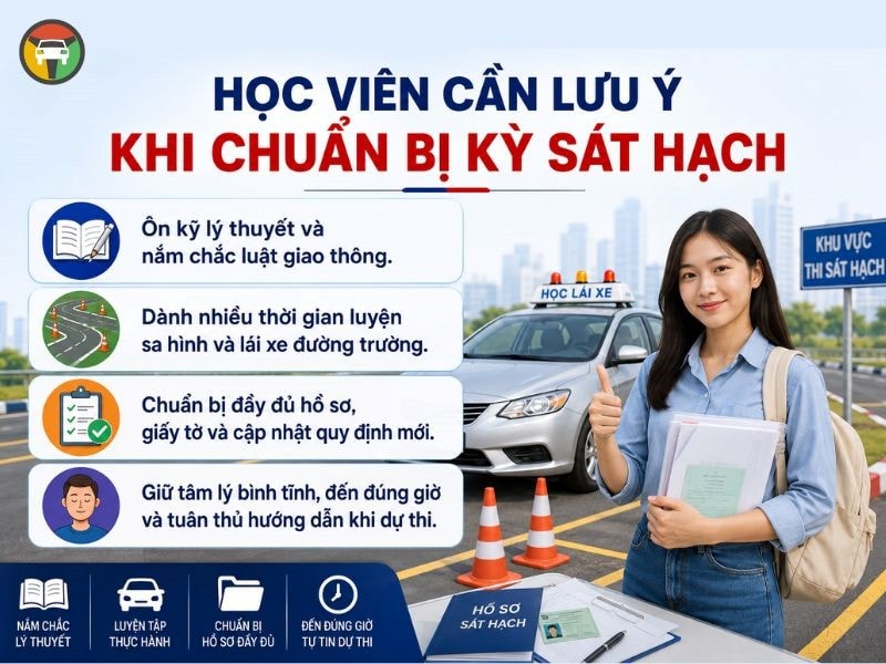 Những việc cần chuẩn bị tốt cho kỳ thi mô phỏng bằng lái ô tô