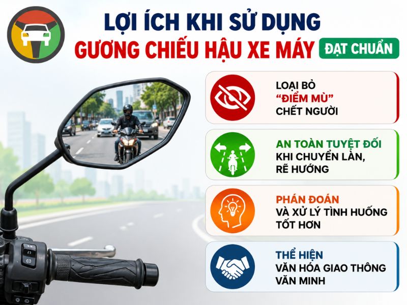 Lợi ích khi sử dụng gương chiếu hậu đạt chuẩn