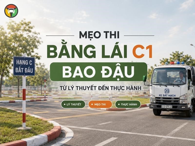 Mẹo Thi Bằng Lái C1 Bao Đậu: Từ Lý Thuyết Đến Thực Hành 8 Mẹo thi bằng lái xe C1 bao đậu