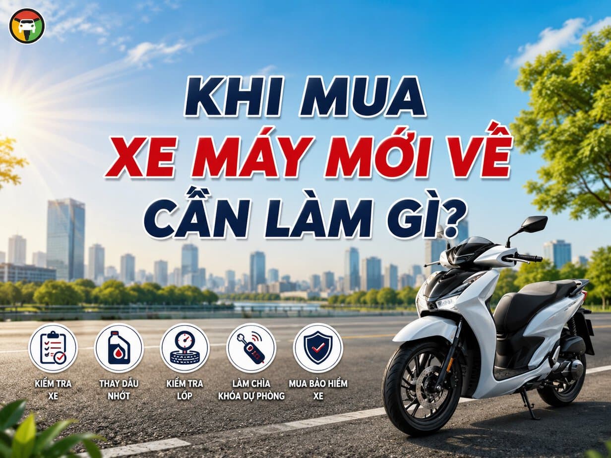 Khi Mua Xe Máy Mới Về Cần Làm Gì? 7 Những việc cần làm khi mua xe máy mới