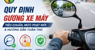 Quy định mới nhất về gương chiếu hậu xe máy