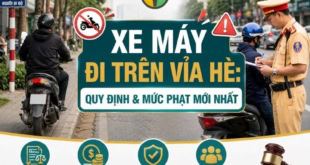 Tìm hiểu quy định pháp luật về xe máy đi trên vỉa hè