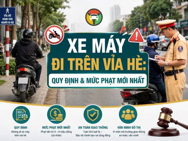 Xe Máy Đi Trên Vỉa Hè: Quy Định & Mức Phạt Mới Nhất 6 Tìm hiểu quy định pháp luật về xe máy đi trên vỉa hè