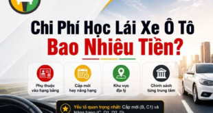 Chi phí học bằng lái xe ô tô mới
