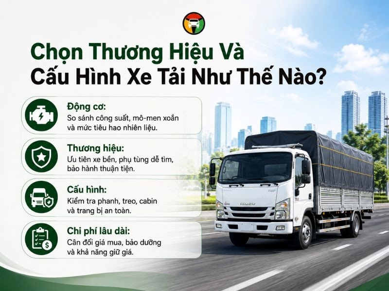 Kinh nghiệm lựa chọn thương hiệu và cấu hình xe tải phù hợp