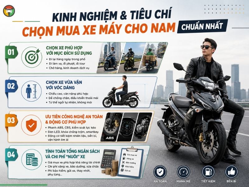 Top Các Mẫu Dòng Xe Máy Cho Nam Đẹp, Đáng Mua Nhất & Báo Giá 38 Kinh nghiệm và tiêu chí chọn xe máy cho Nam