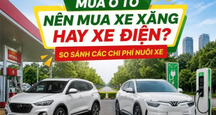 Tư vấn: mua ô tô nên mua xe xăng hay xe điện