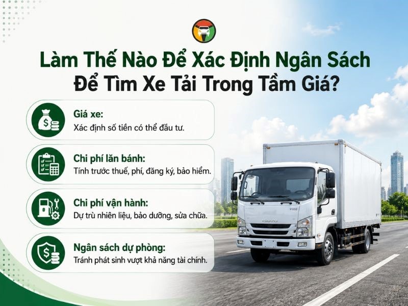 Kinh nghiệm xác định ngân sách tìm xe tải
