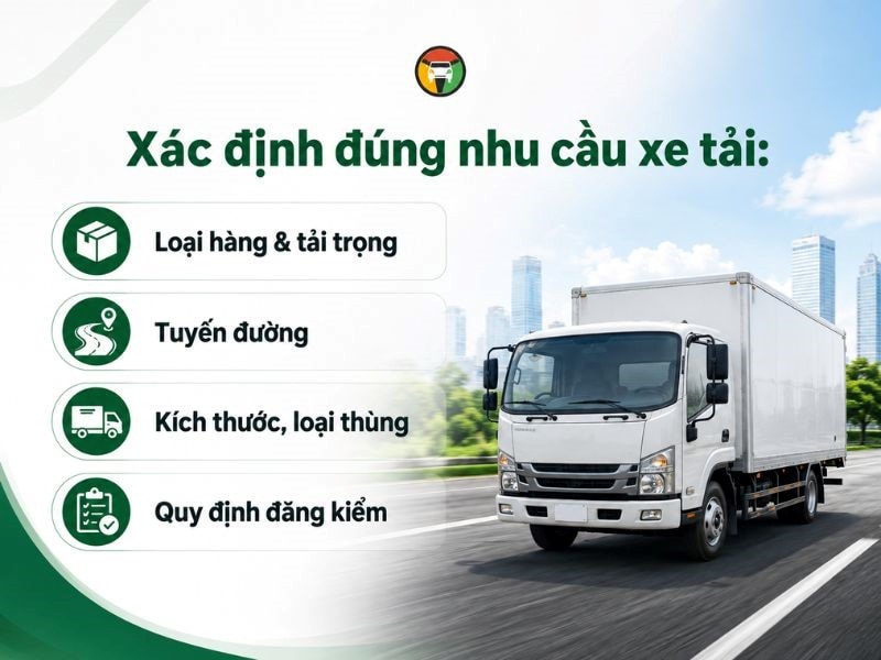 Kinh nghiệm xác định nhu cầu sử dụng xe tải