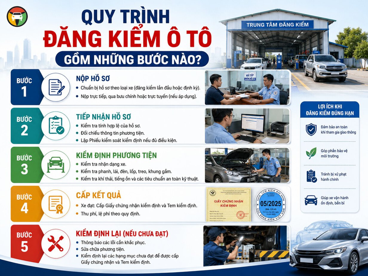 Quy trình đăng kiểm ô tô