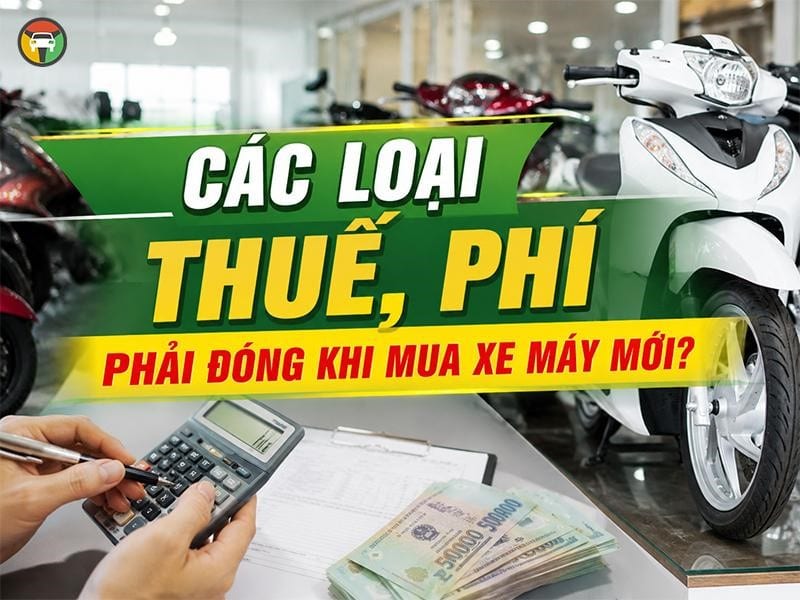 Các Loại Thuế, Phí Phải Đóng Khi Mua Xe Máy Mới? 6 Các loại thuế và phí khi mua xe máy mới cần biết