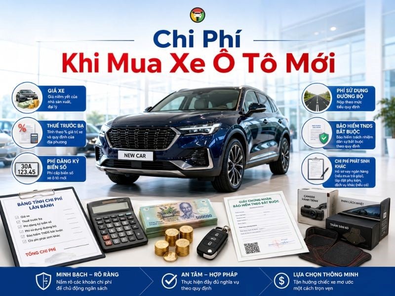 Các Chi Phí Khi Mua Xe Ô Tô Mới & Cũ Chủ Xe Cần Lưu Ý 8 Chi phí mua xe ô tô mới