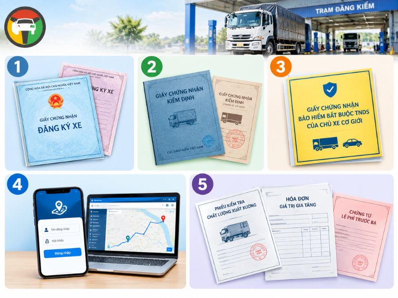 Hồ sơ đăng kiểm xe tải