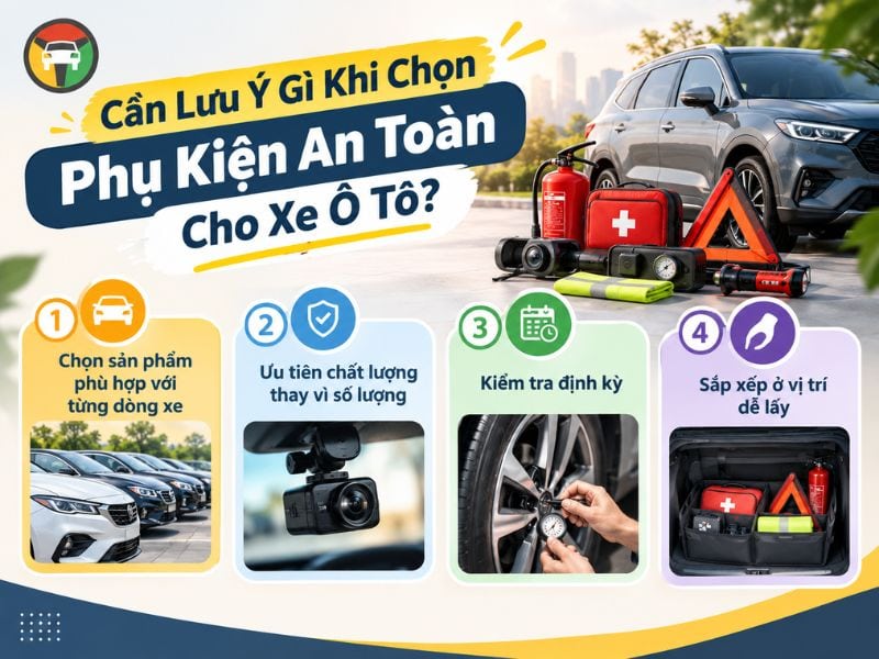 Lưu ý khi chọn trang bị an toàn cho ô tô
