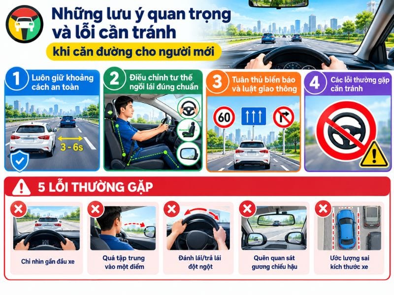 Cách Căn Đường Khi Lái Xe Ô Tô Chuẩn Kỹ Thuật Cho Tài Mới 18 Những lưu ý quan trọng và lỗi cần tránh khi căn đường cho người mới