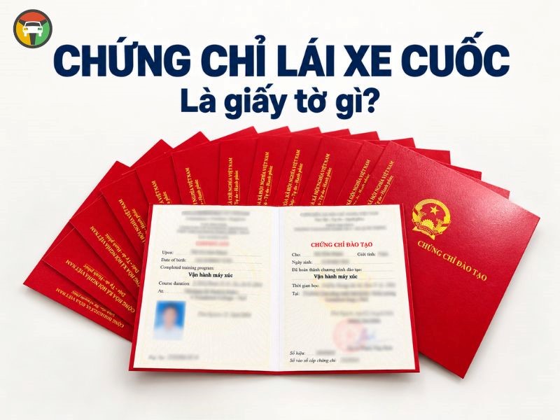 Chứng chỉ lái xe cuốc (ảnh minh họa)