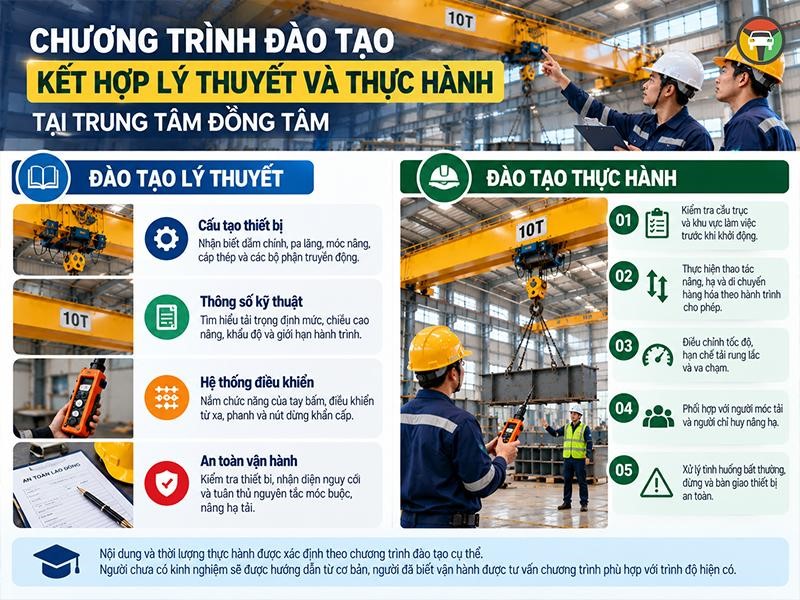 Đào Tạo Cấp Chứng Chỉ Vận Hành Cầu Trục Tại TP.HCM 9 Chương trình đào tạo lái cầu trục