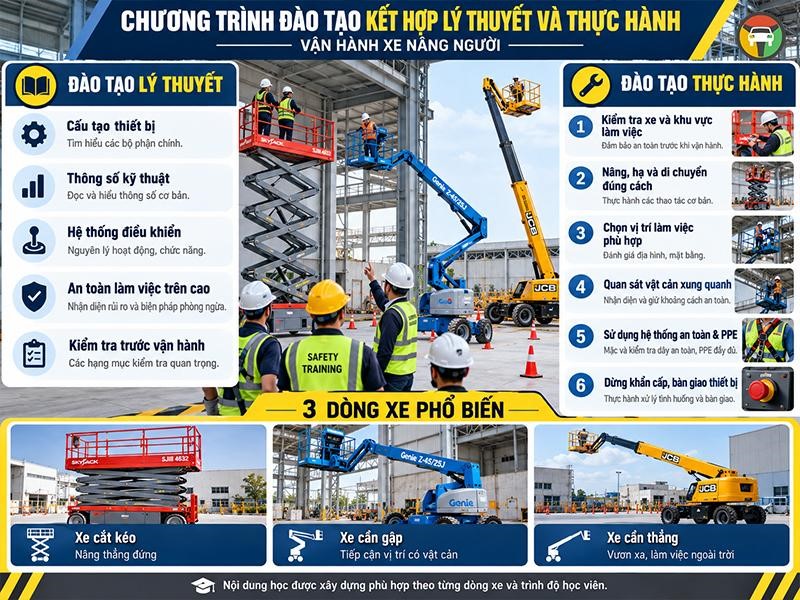 Chương trình đào tạo vận hành xe nâng người