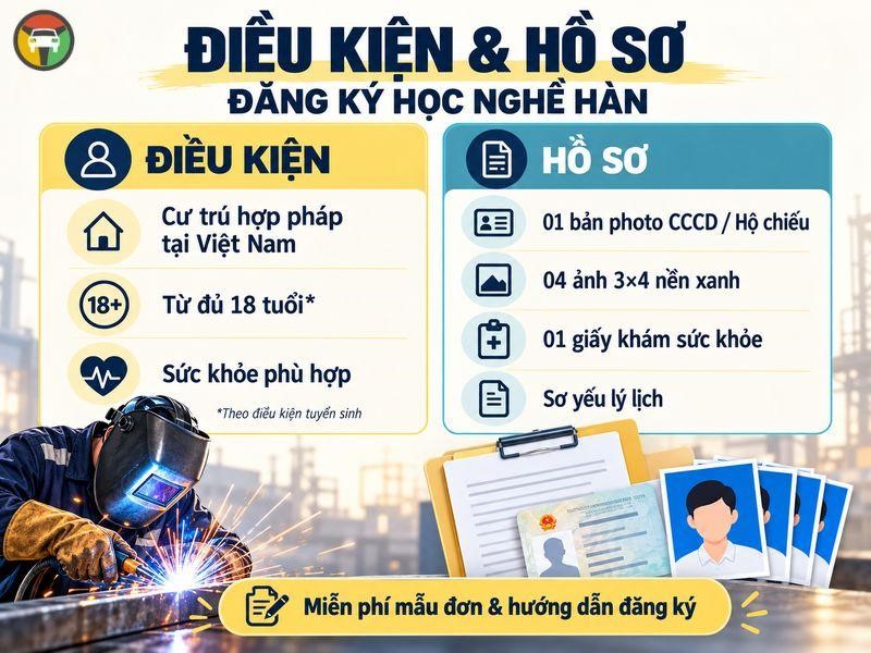 Đào Tạo Cấp Chứng Chỉ Nghề Hàn Tại TP.HCM Uy Tín, Chuyên Nghiệp 22 Điều kiện & hồ sơ đăng ký học nghề hàn