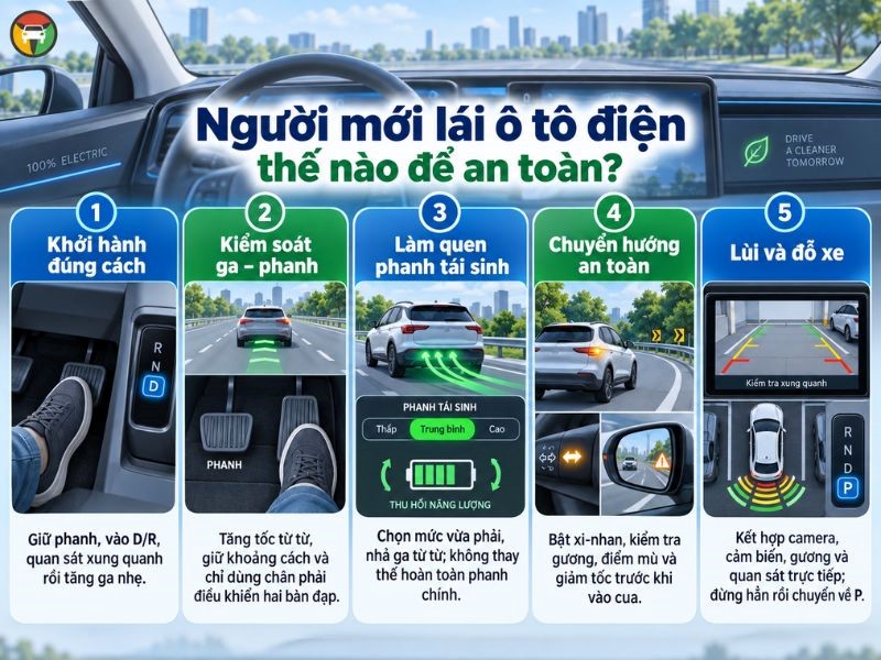 Cách Lái Xe Ô Tô Điện An Toàn Cho Người Mới 9 Kinh ngiệm lái ô tô điện an toàn